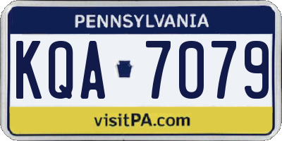 PA license plate KQA7079