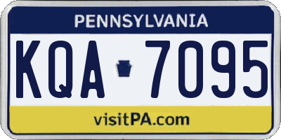 PA license plate KQA7095