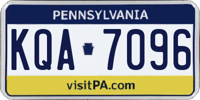 PA license plate KQA7096
