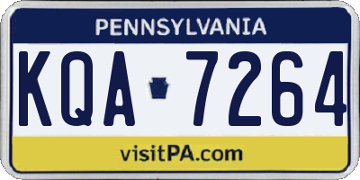 PA license plate KQA7264