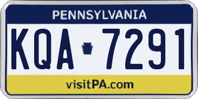 PA license plate KQA7291