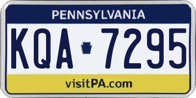 PA license plate KQA7295