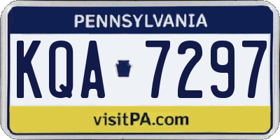PA license plate KQA7297
