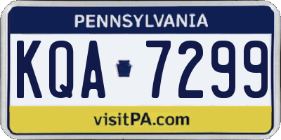PA license plate KQA7299