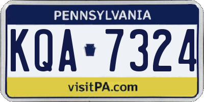 PA license plate KQA7324