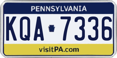 PA license plate KQA7336