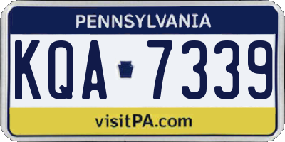 PA license plate KQA7339