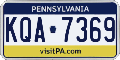 PA license plate KQA7369