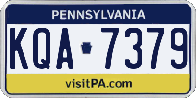 PA license plate KQA7379