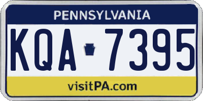 PA license plate KQA7395