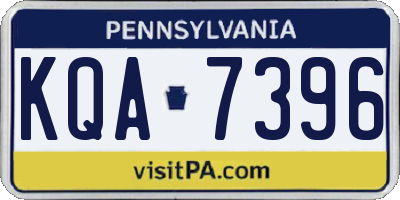 PA license plate KQA7396