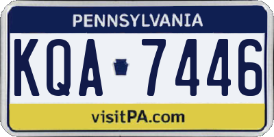 PA license plate KQA7446