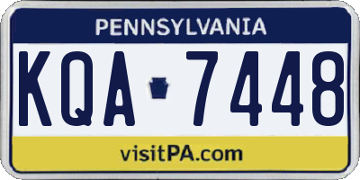 PA license plate KQA7448