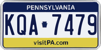 PA license plate KQA7479