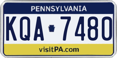 PA license plate KQA7480