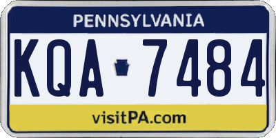 PA license plate KQA7484