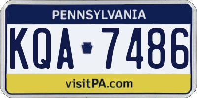 PA license plate KQA7486