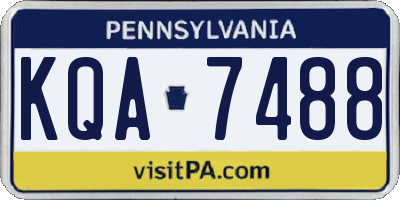 PA license plate KQA7488