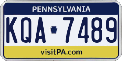 PA license plate KQA7489