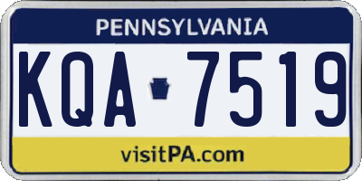 PA license plate KQA7519