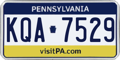 PA license plate KQA7529