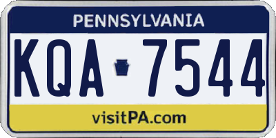 PA license plate KQA7544