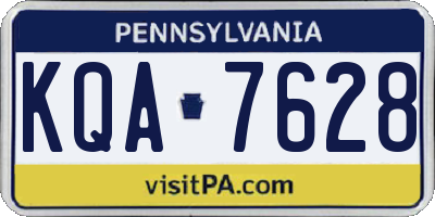 PA license plate KQA7628