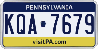 PA license plate KQA7679