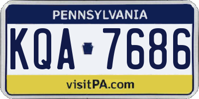 PA license plate KQA7686