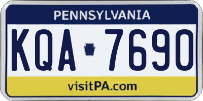 PA license plate KQA7690