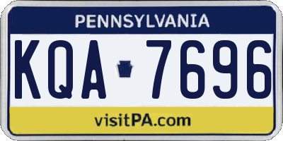 PA license plate KQA7696
