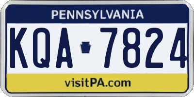 PA license plate KQA7824