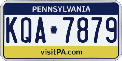 PA license plate KQA7879