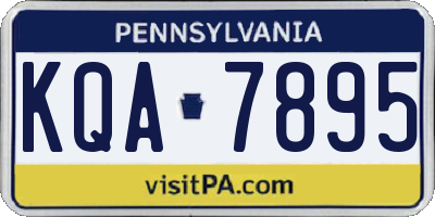 PA license plate KQA7895