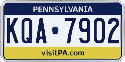 PA license plate KQA7902