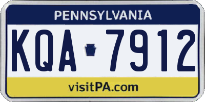 PA license plate KQA7912