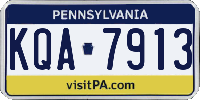 PA license plate KQA7913