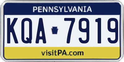 PA license plate KQA7919