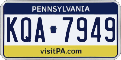 PA license plate KQA7949