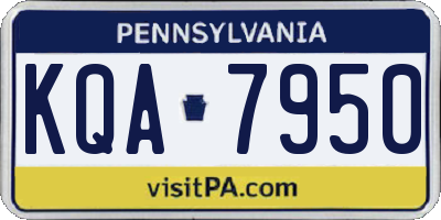 PA license plate KQA7950