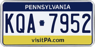 PA license plate KQA7952