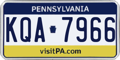 PA license plate KQA7966