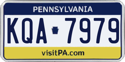 PA license plate KQA7979