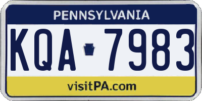 PA license plate KQA7983