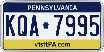 PA license plate KQA7995