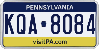 PA license plate KQA8084