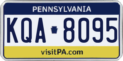 PA license plate KQA8095