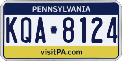 PA license plate KQA8124
