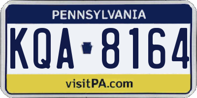 PA license plate KQA8164