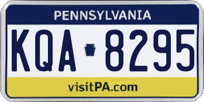PA license plate KQA8295